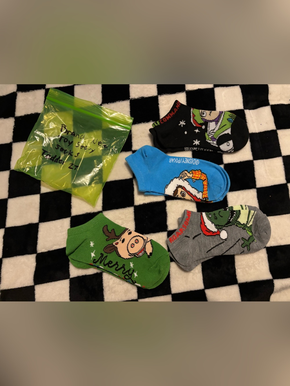 Brand new 2T Disney Toy Story Christmas socks